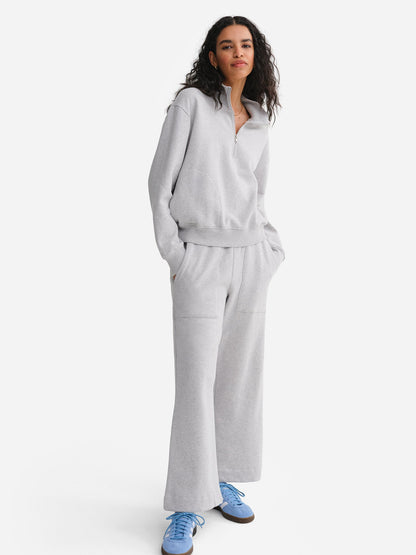 Organic Fleece Wide Leg Pant