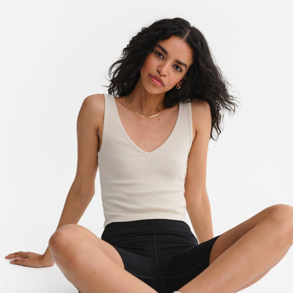 Tencel Rib Crop V-Tank