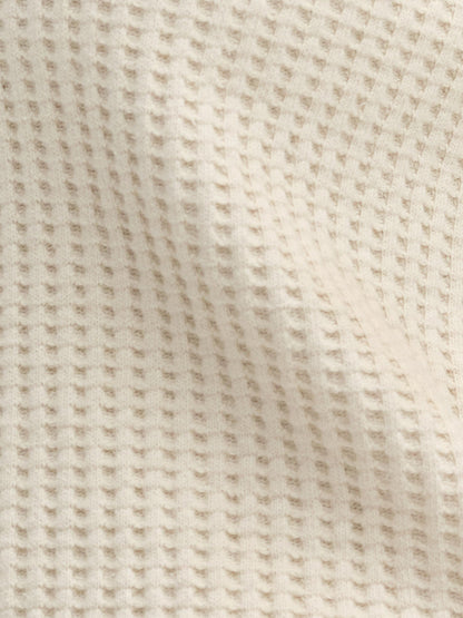 Organic Waffle Wide Leg Sweatpant