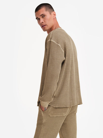 Men's Organic Waffle Crew