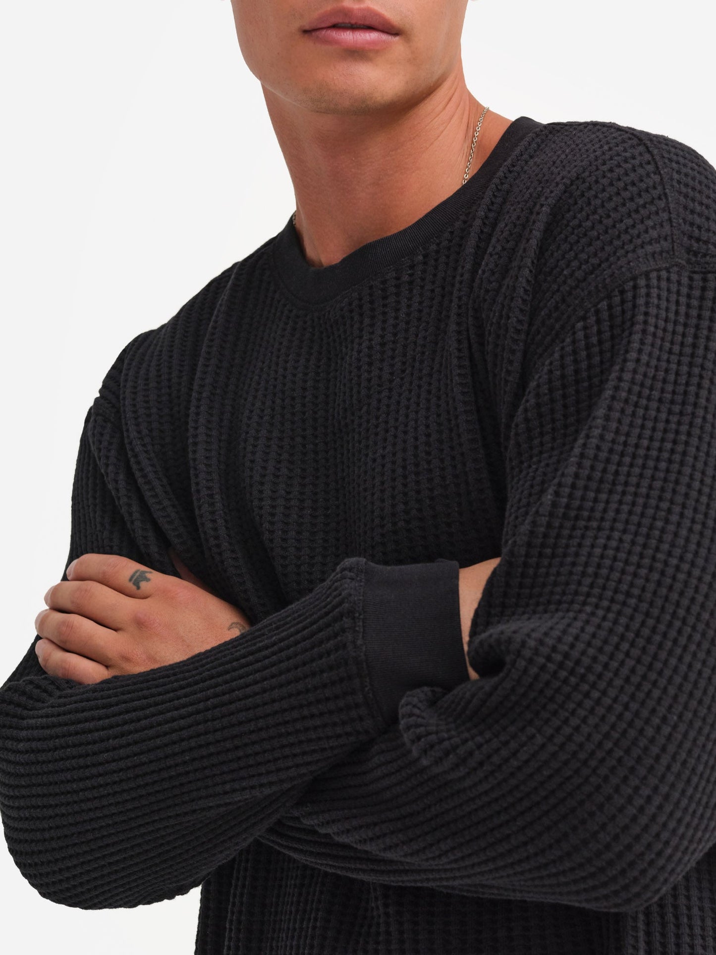 Men's Organic Waffle Crew