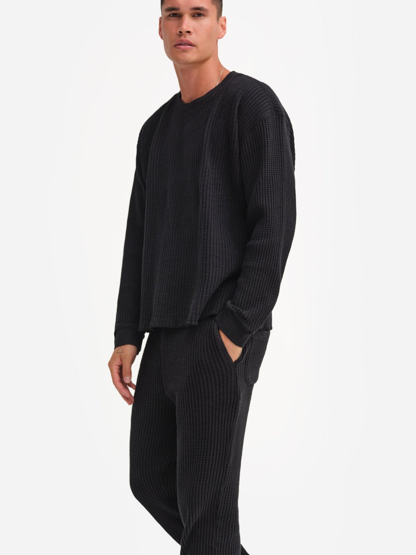 Men's Organic Waffle Crew