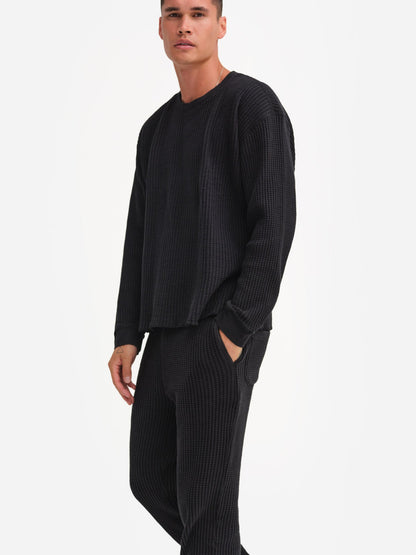 Men's Organic Waffle Crew