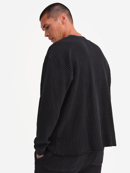 Men's Organic Waffle Crew