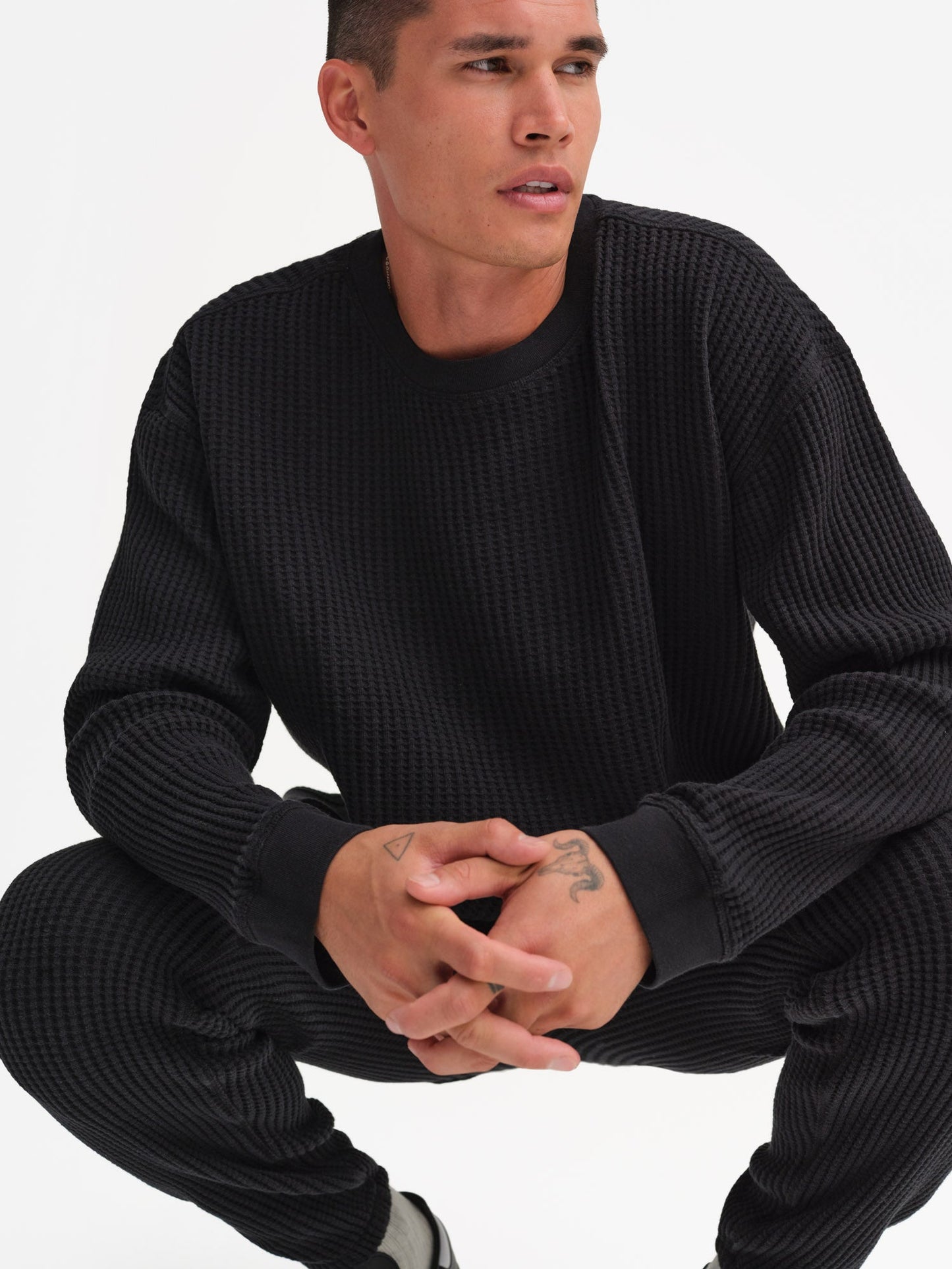 Men's Organic Waffle Crew