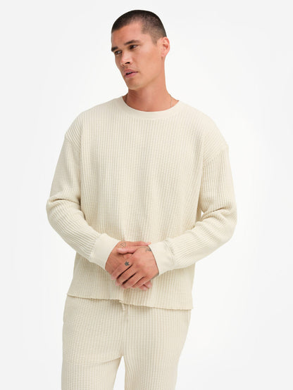 Men's Organic Waffle Crew