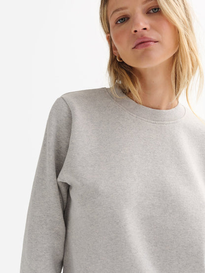 Organic Fleece Shrunken Crew Neck Sweatshirt