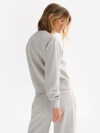 Organic Fleece Shrunken Crew Neck Sweatshirt