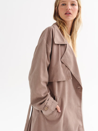Tencel Twill Trench Coat