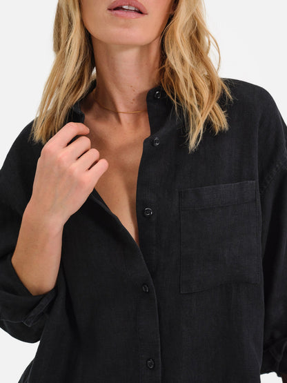 Organic Linen Oversized Button Down
