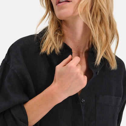 Organic Linen Oversized Button Down