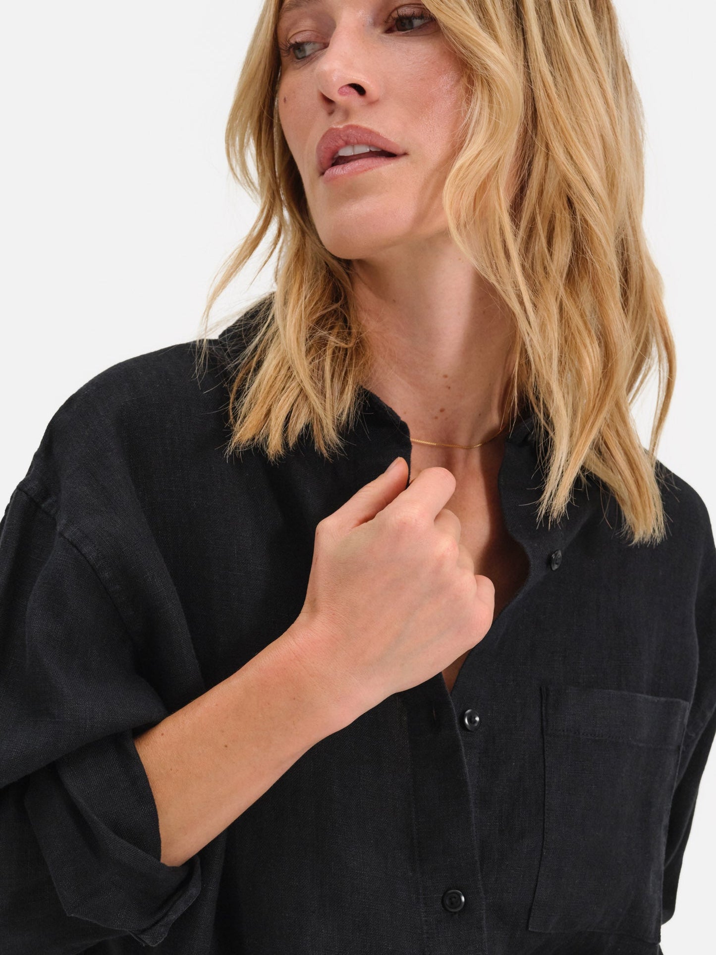 Organic Linen Oversized Button Down