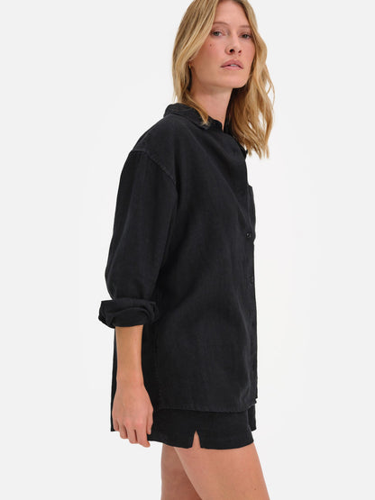 Organic Linen Oversized Button Down