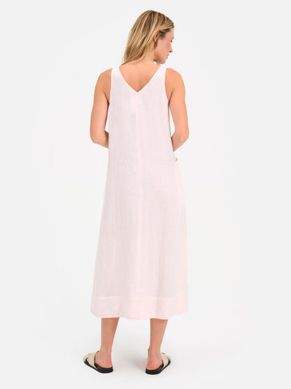 Organic Linen Button Front Dress