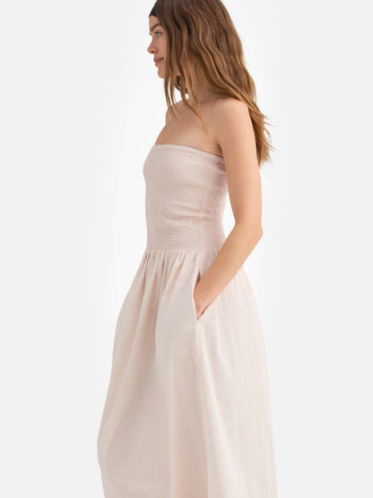 Organic Poplin Smocked Dress