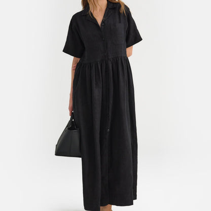 Organic Linen Shirt Dress