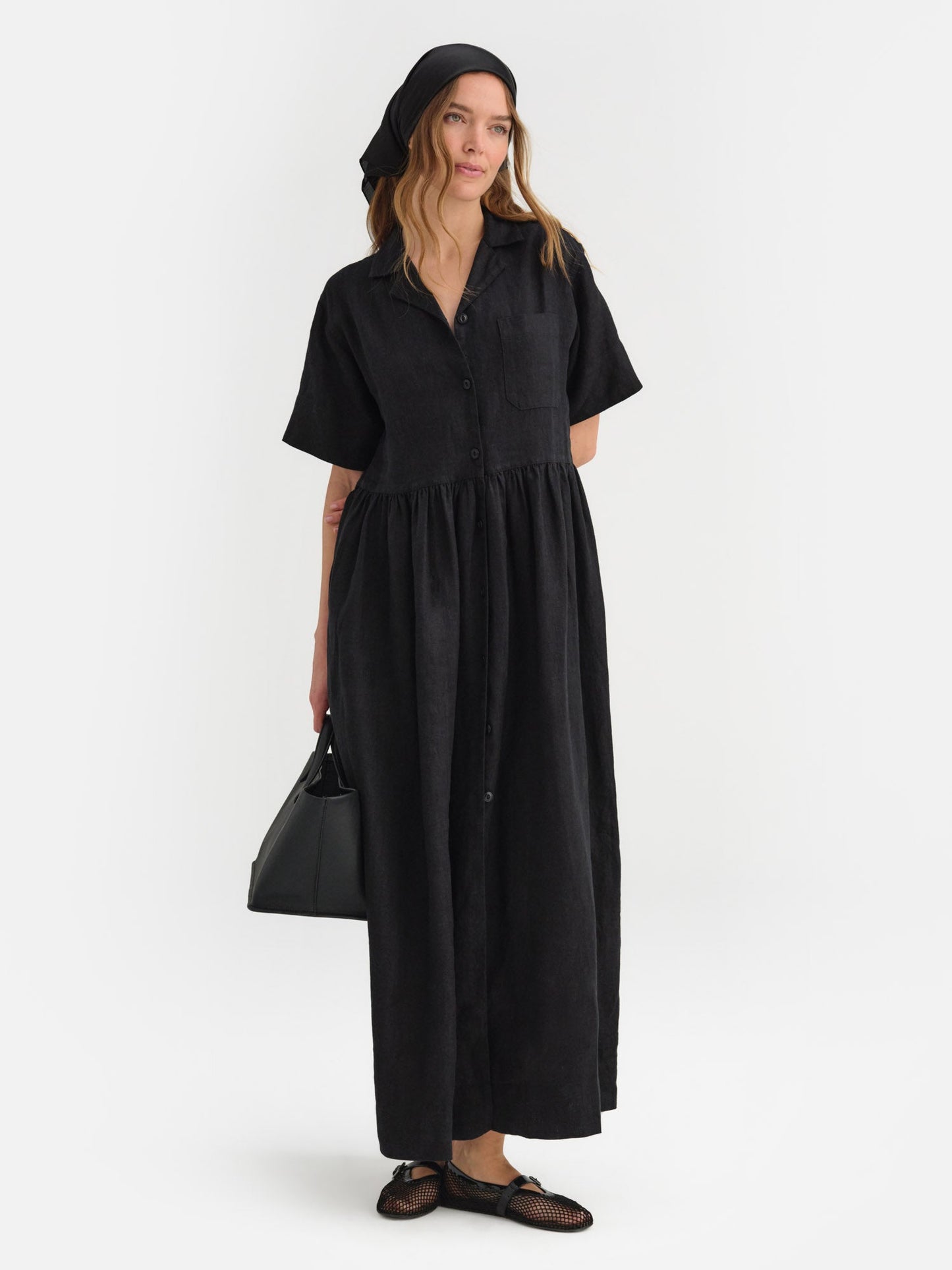 Organic Linen Shirt Dress