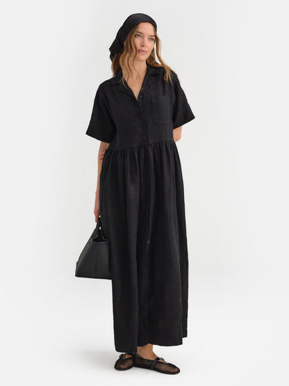 Organic Linen Shirt Dress