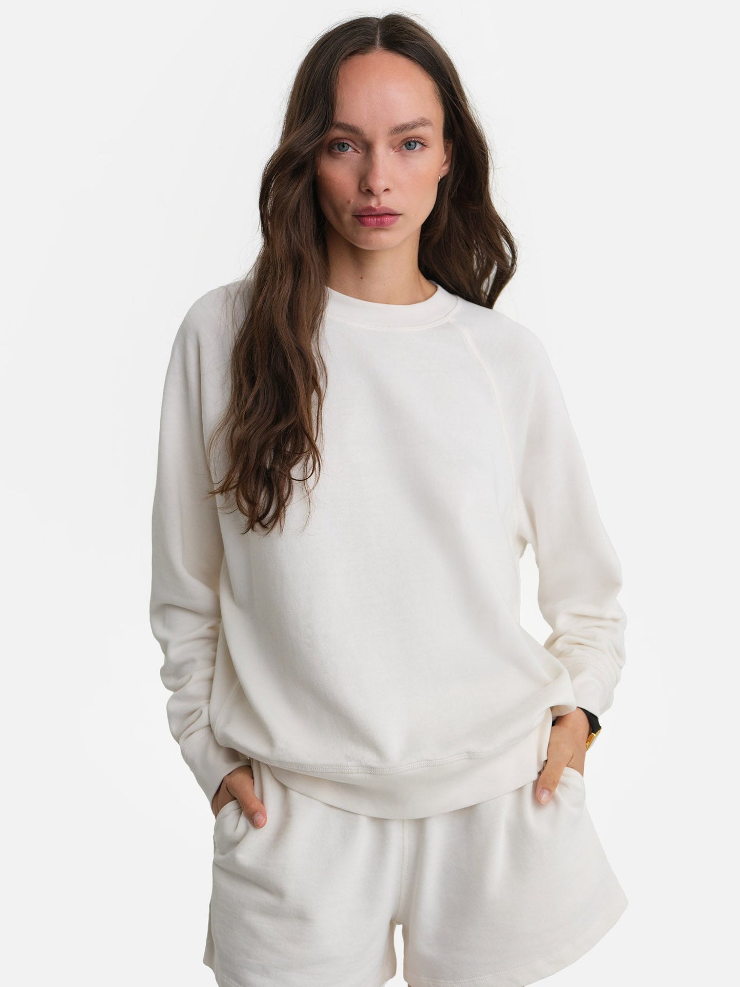 Organic Lightweight Terry Raglan Sweatshirt