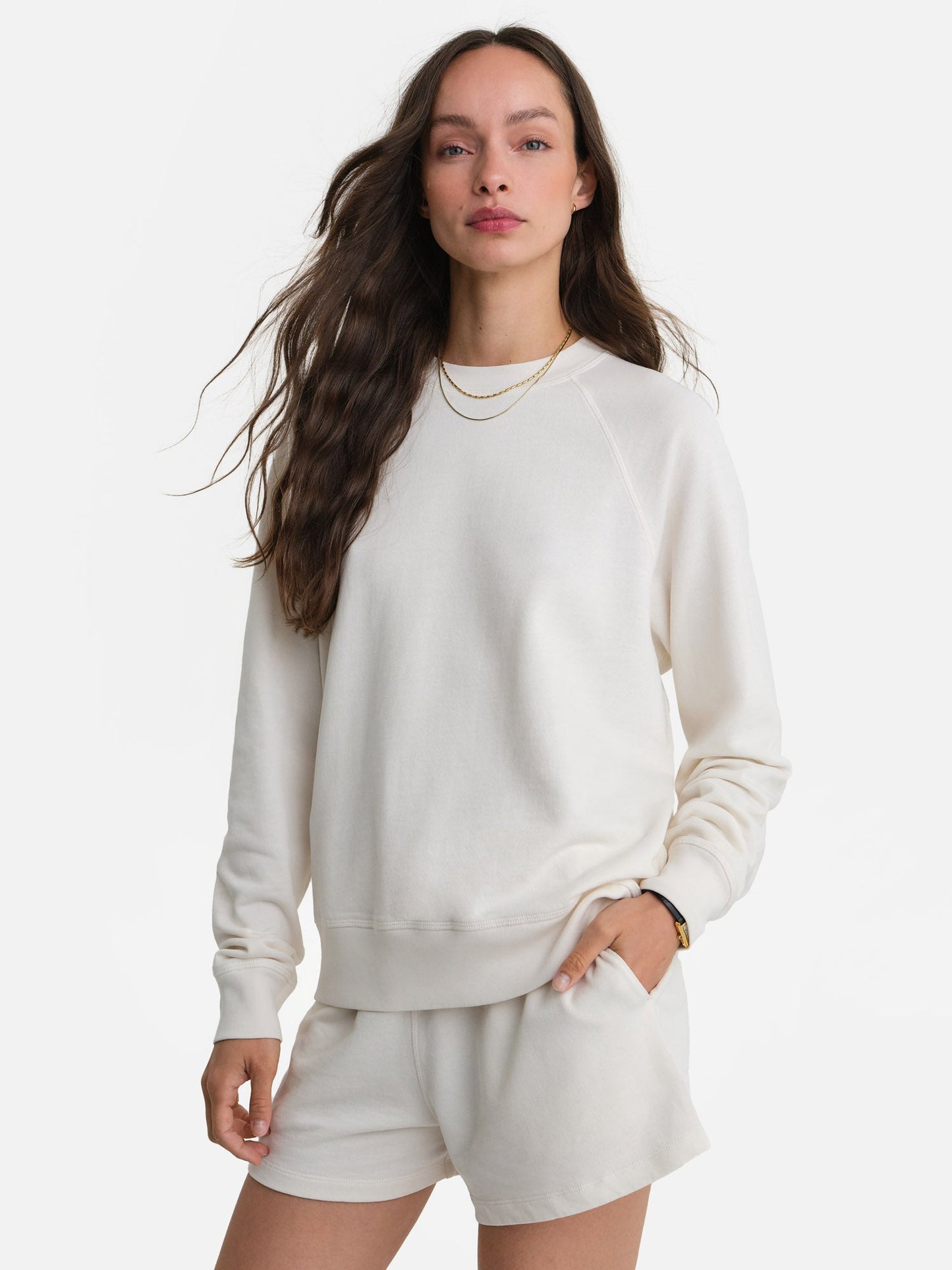 Organic Lightweight Terry Raglan Sweatshirt