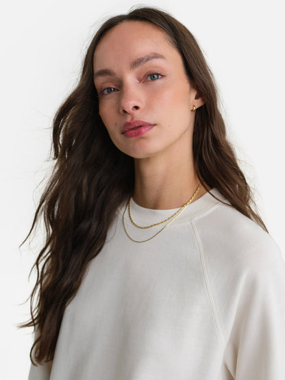 Organic Lightweight Terry Raglan Sweatshirt