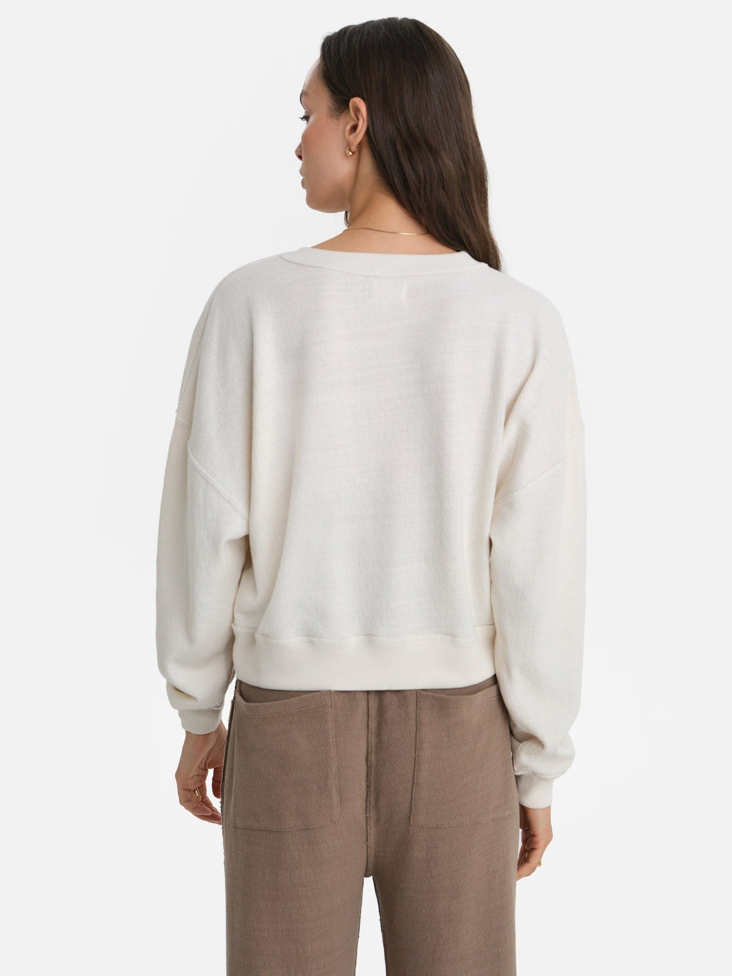 Textured Knit Crewneck Pullover