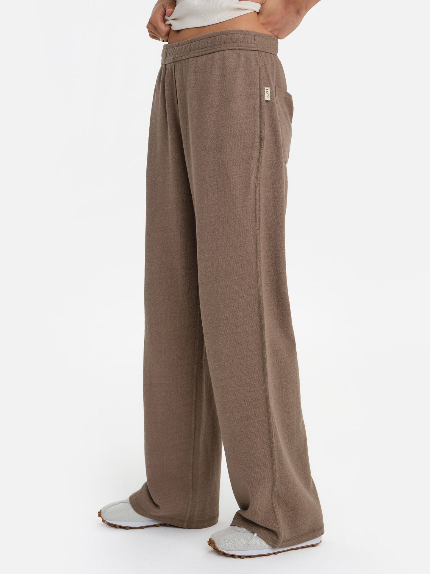 Textured Knit Straight Leg Pant