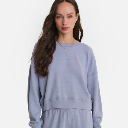 Textured Knit Crewneck Pullover