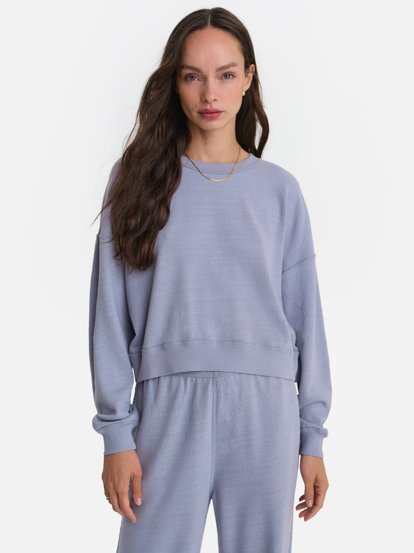 Textured Knit Crewneck Pullover