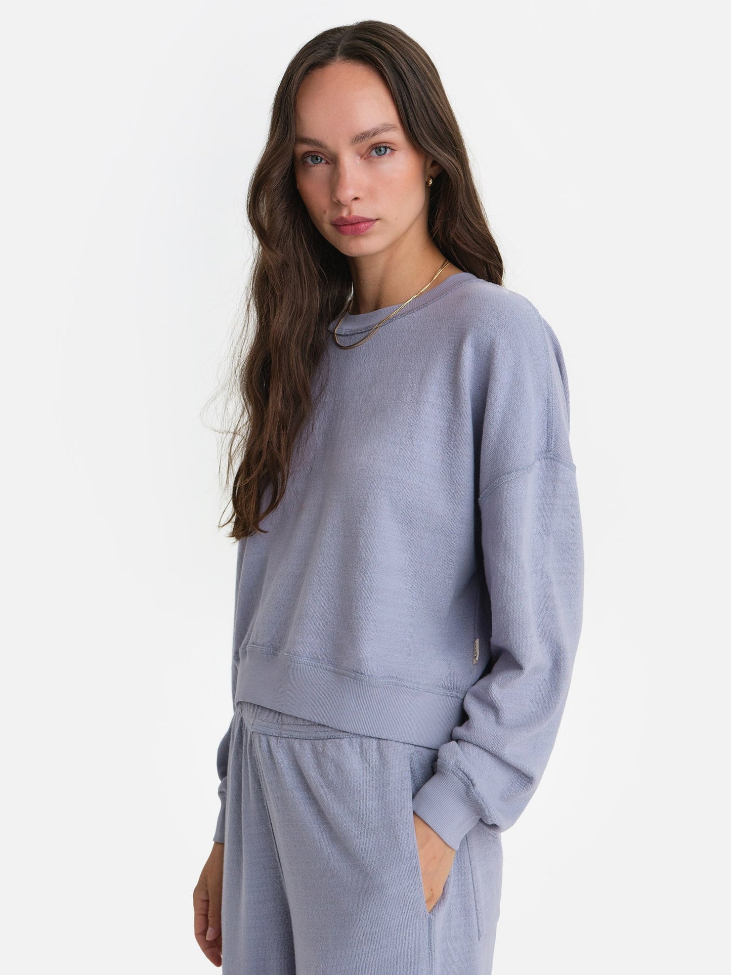 Textured Knit Crewneck Pullover