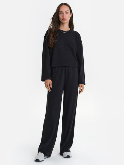 Textured Knit Boxy Top