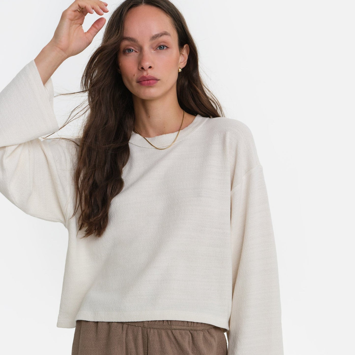 Textured Knit Boxy Top