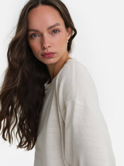 Textured Knit Boxy Top