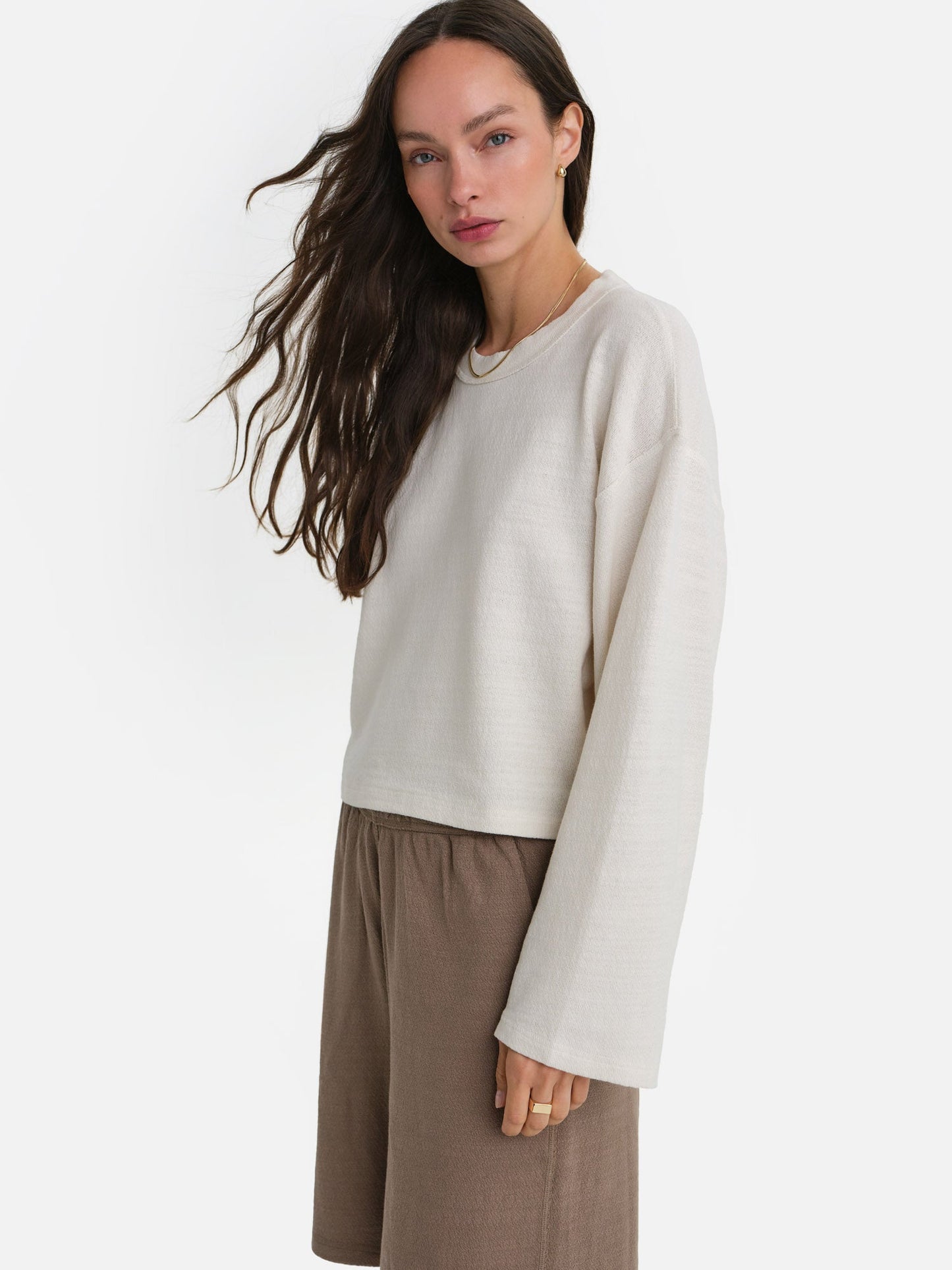 Textured Knit Boxy Top