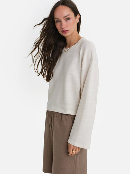 Textured Knit Boxy Top
