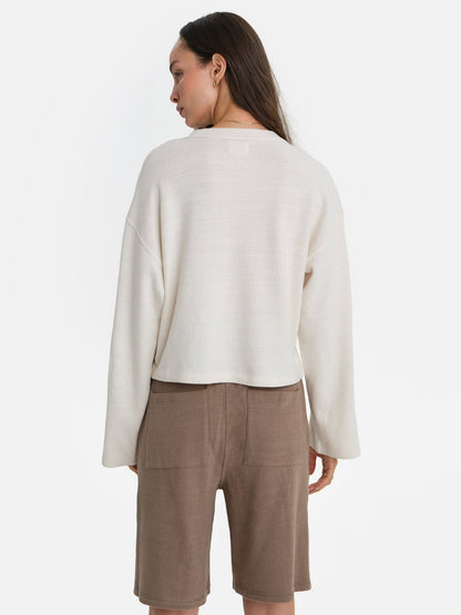 Textured Knit Boxy Top