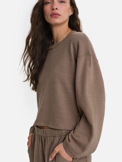 Textured Knit Boxy Top
