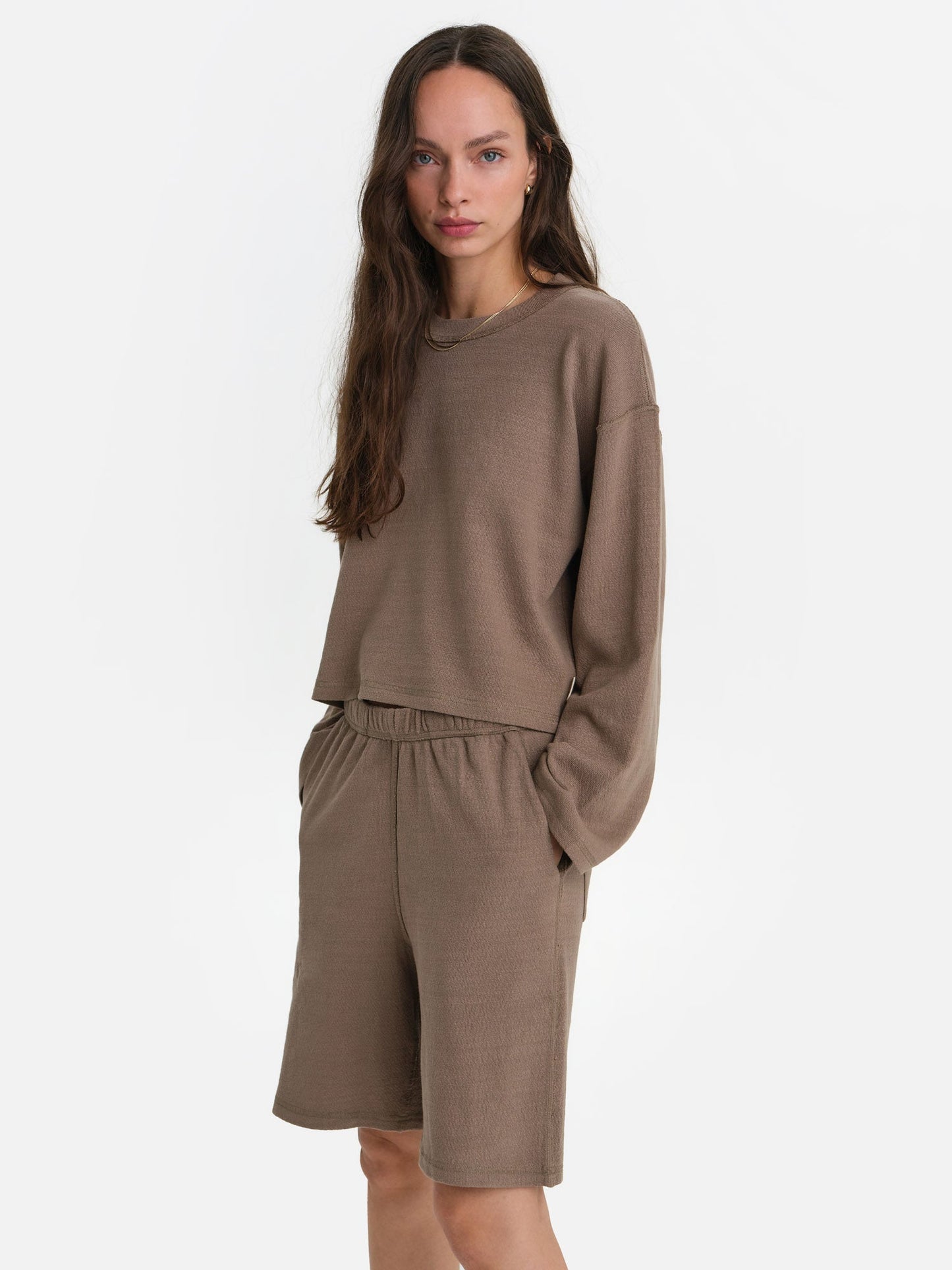Textured Knit Boxy Top
