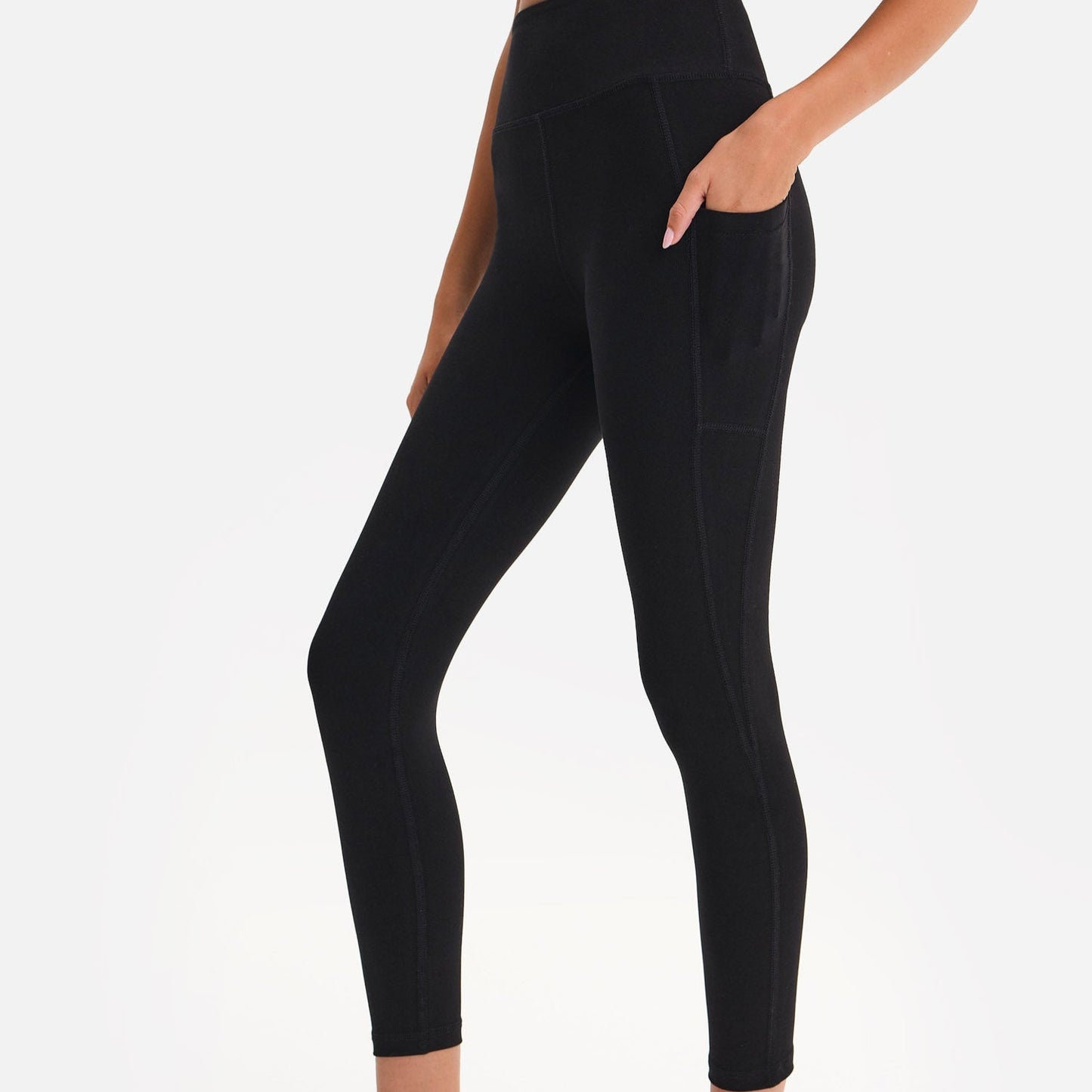 Organic Stretch Midi Legging with Pockets
