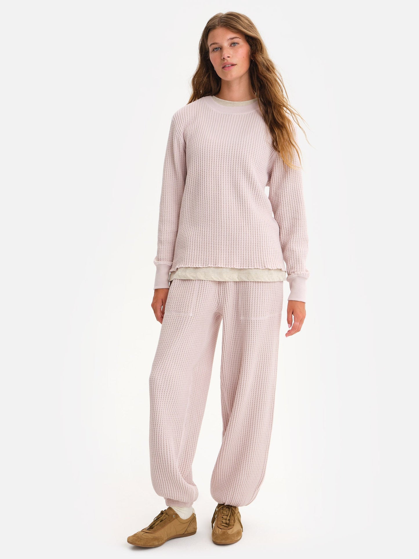 Organic Waffle Crew Top