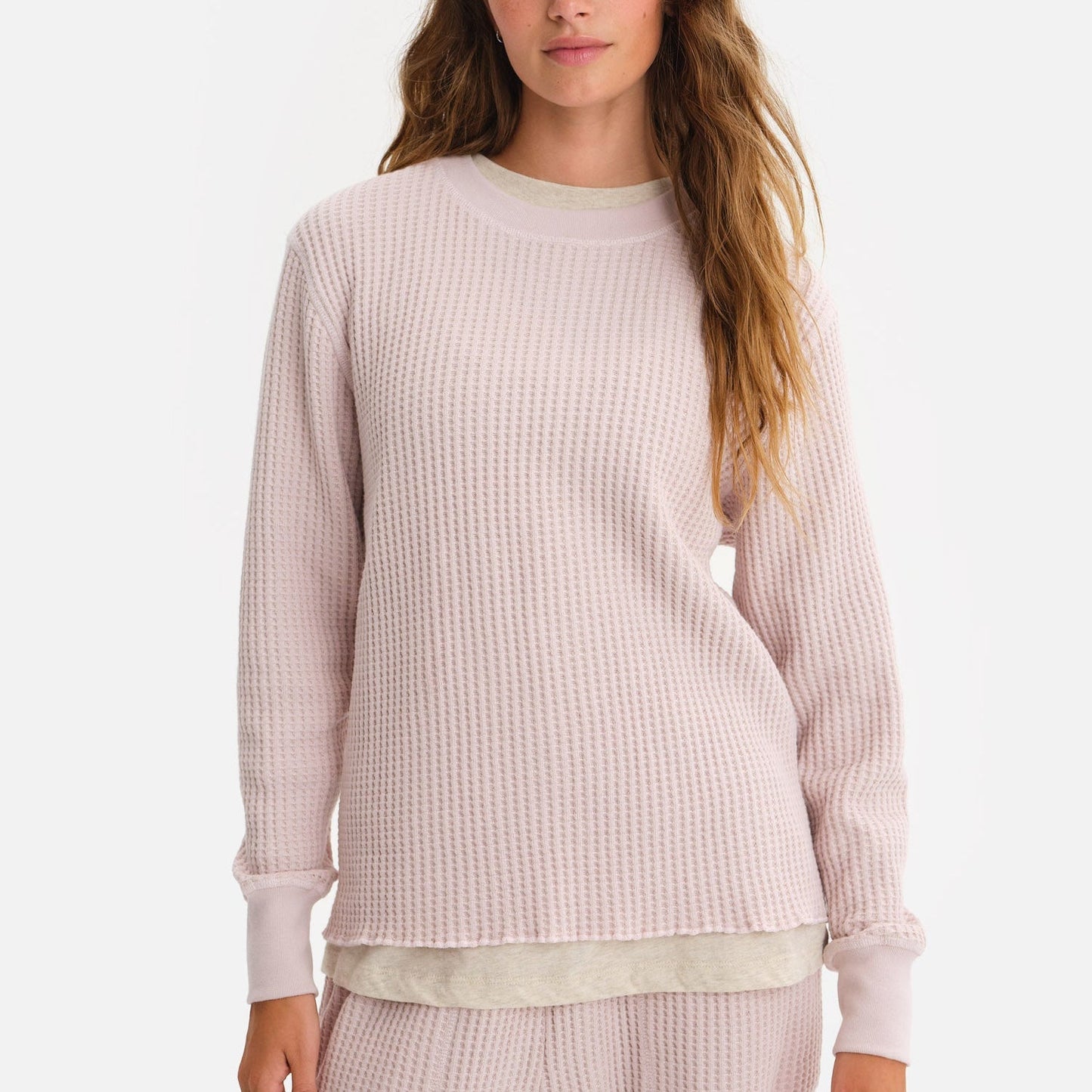 Organic Waffle Crew Top