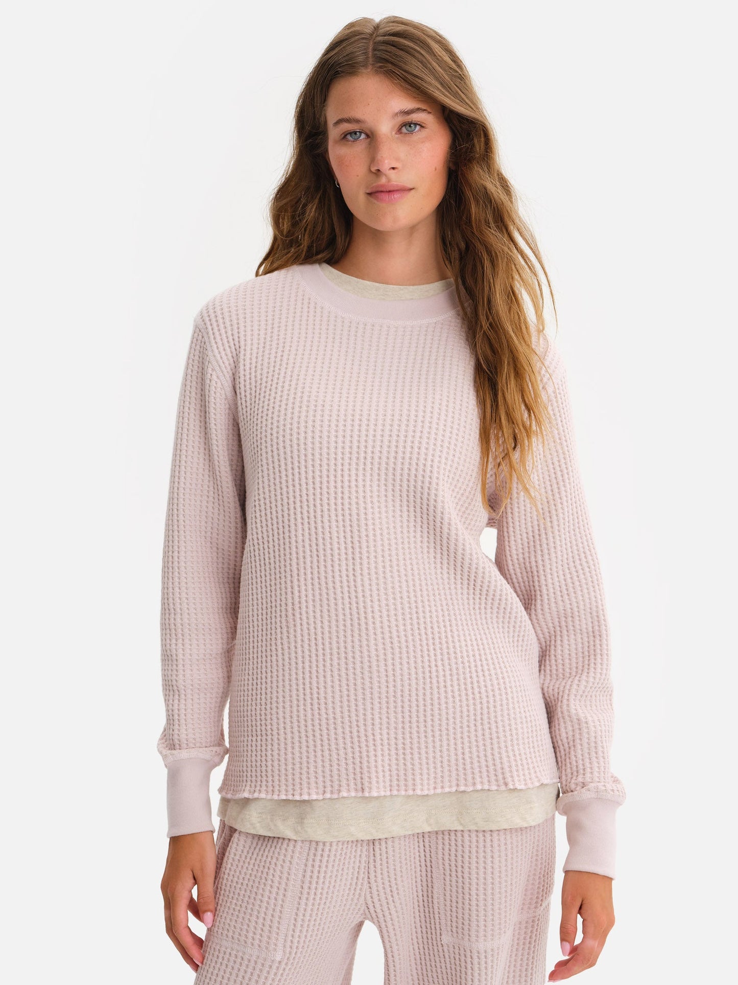 Organic Waffle Crew Top