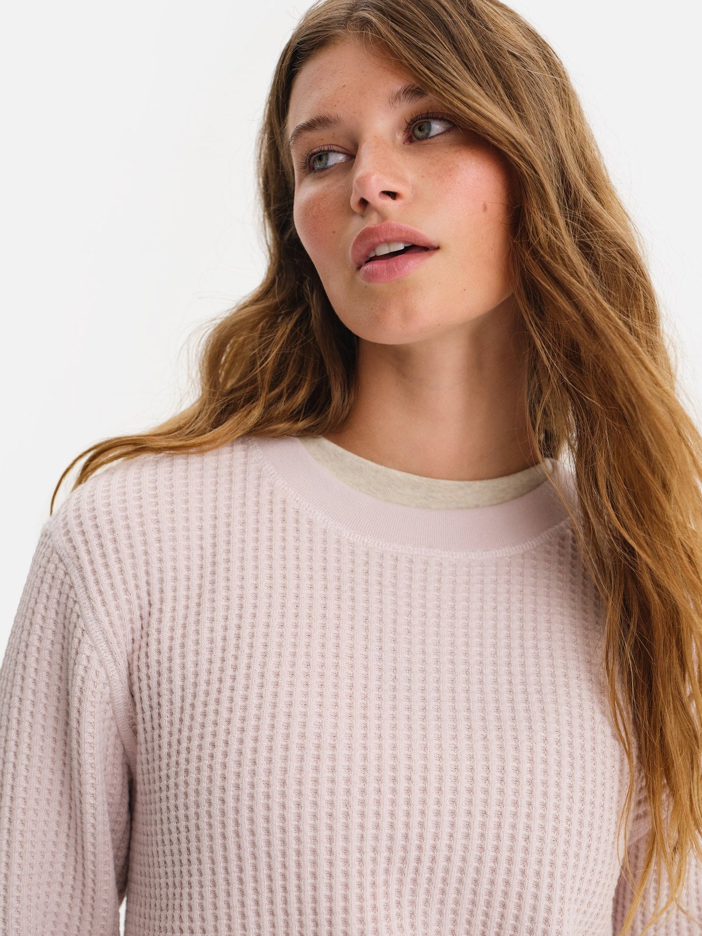 Organic Waffle Crew Top
