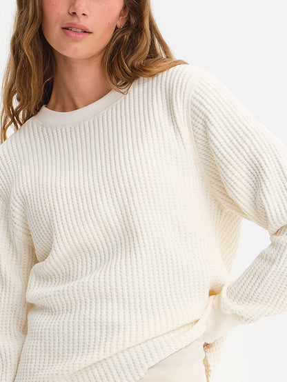 Organic Waffle Crew Top