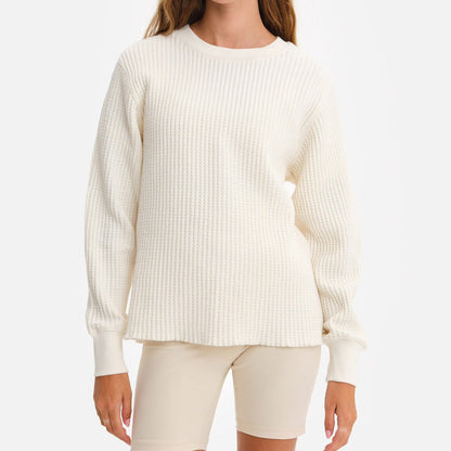 Organic Waffle Crew Top