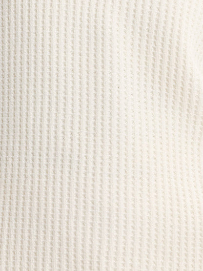 Organic Waffle Crew Top