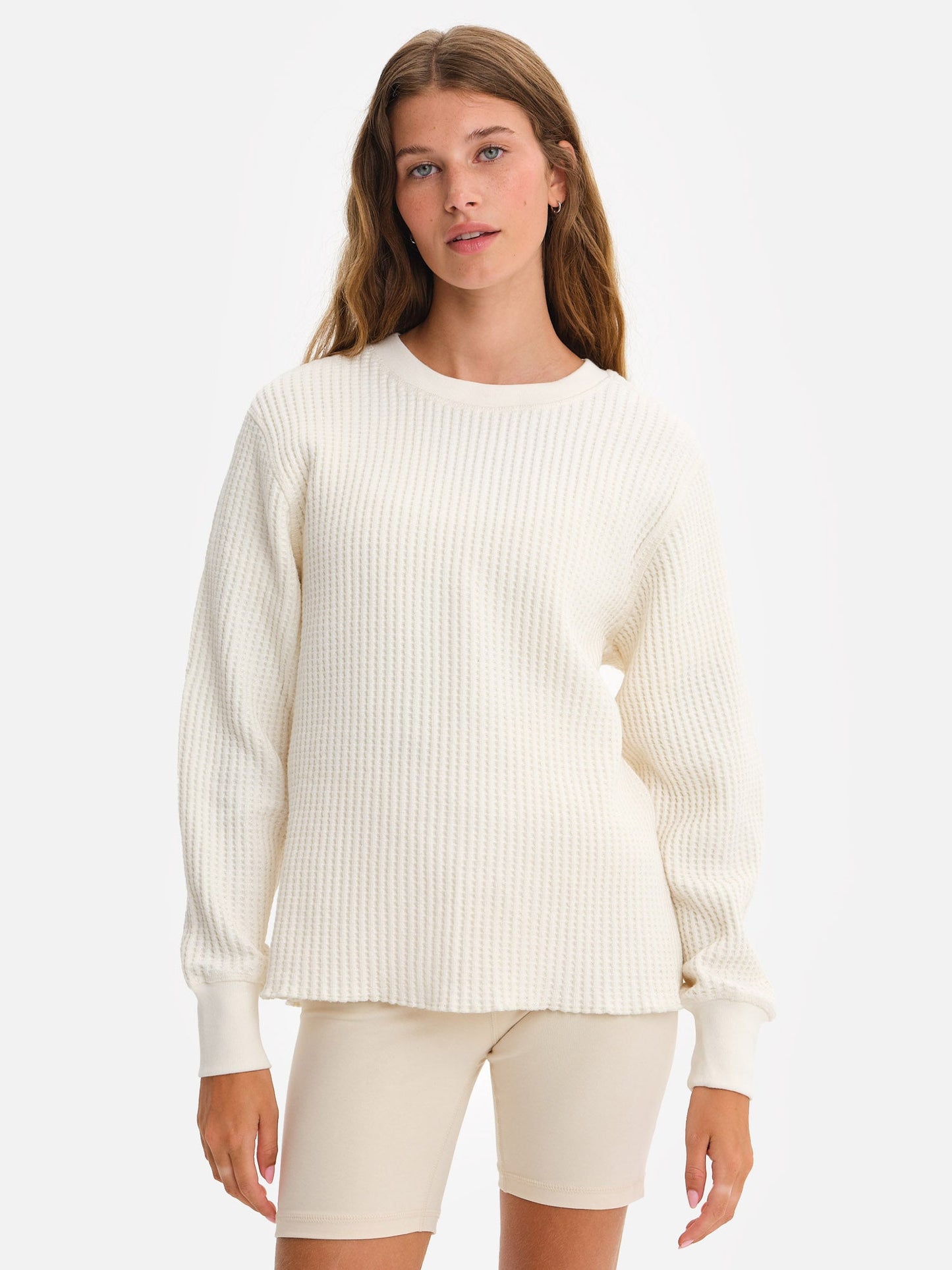 Organic Waffle Crew Top