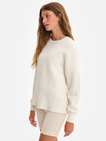 Organic Waffle Crew Top
