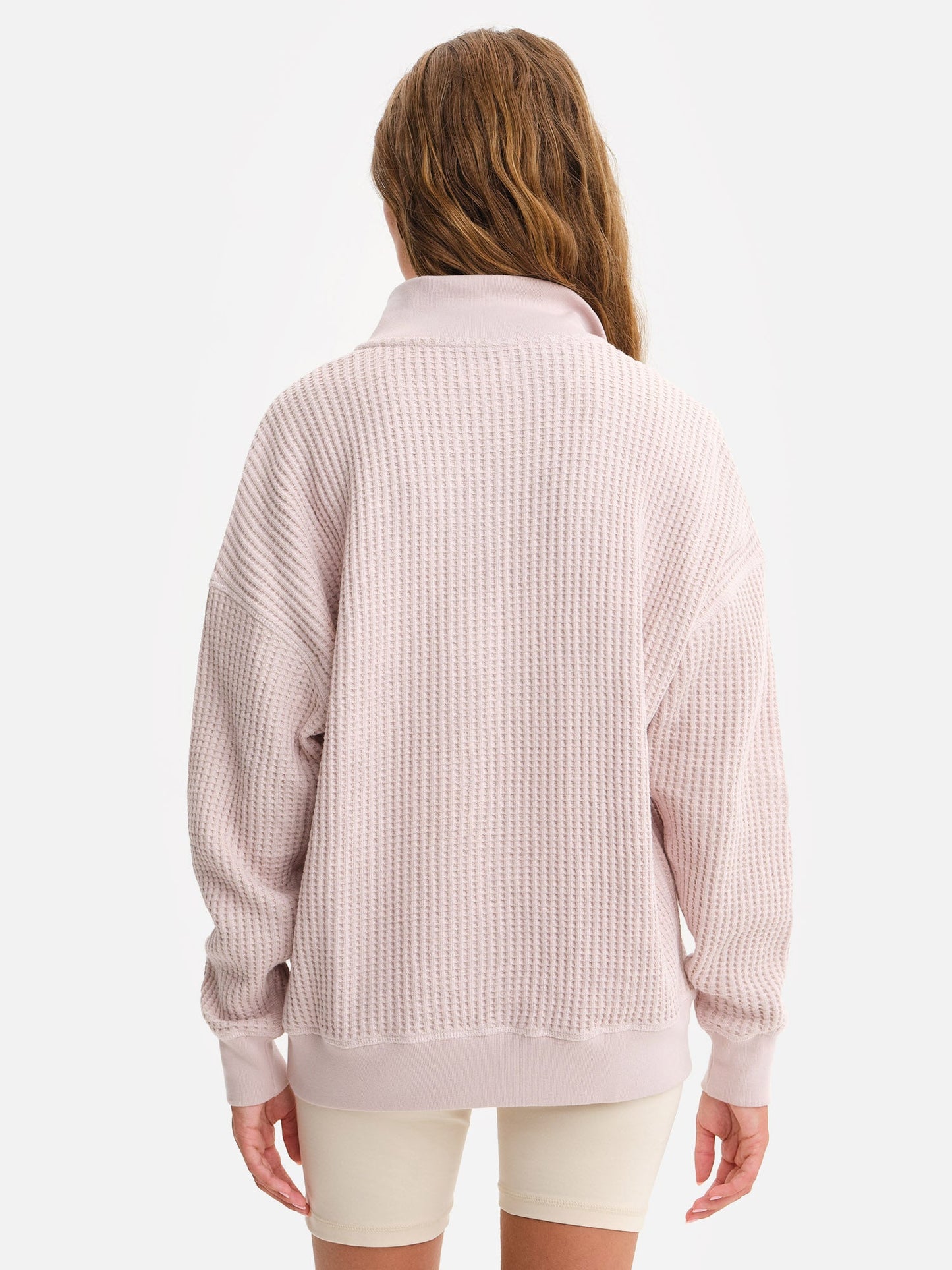 Organic Waffle Collared Half-Zip Sweatshirt