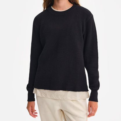 Organic Waffle Crew Top